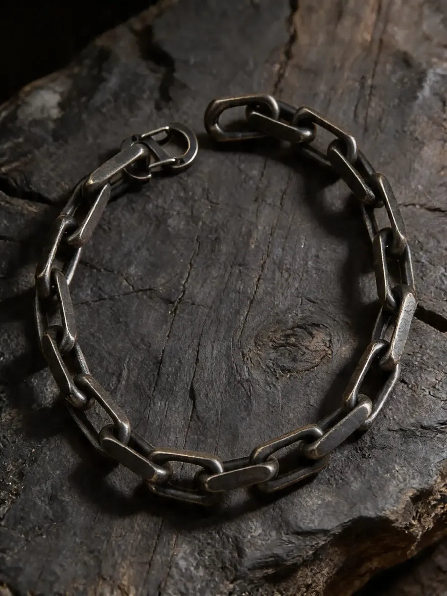 Pulsera de eslabón industrial negro P-0026
