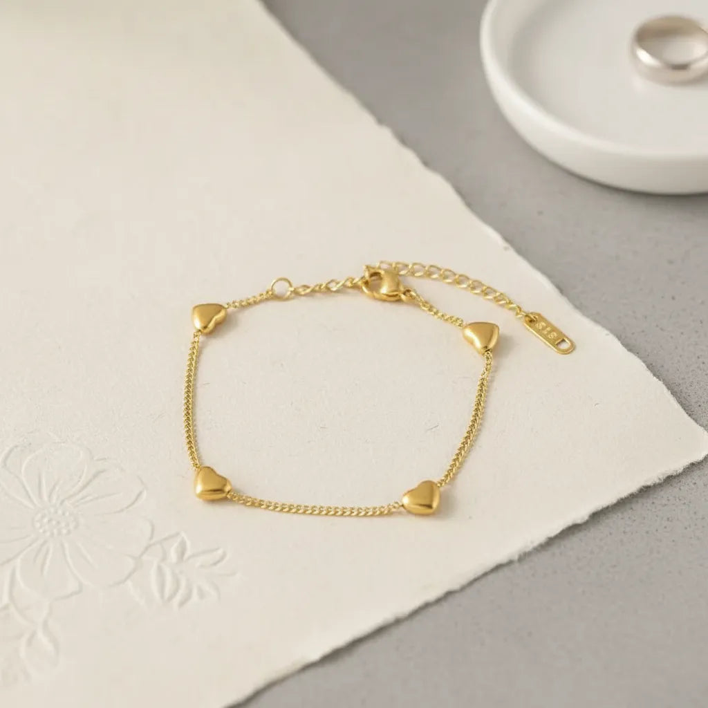 Pulsera dorada tipo malla trenzada P-0013