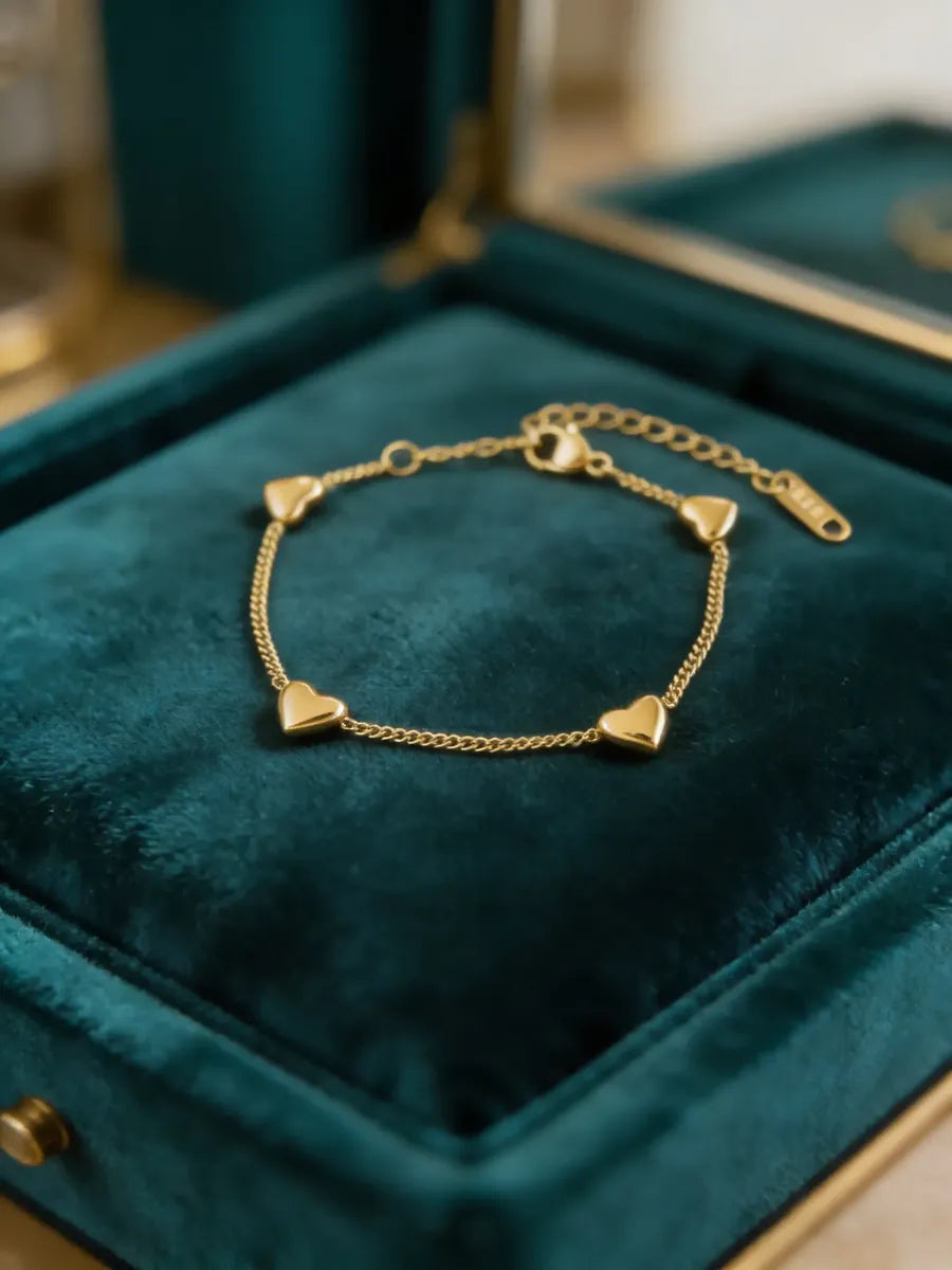Pulsera dorada tipo malla trenzada P-0013